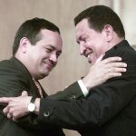 PRESIDENT CHAVEZ HUGS VICE PRESIDENT DIOSDADO CABELLO